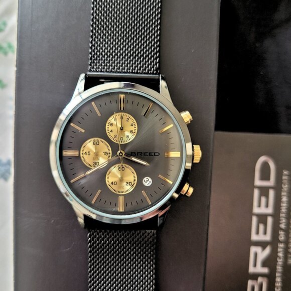 Breed Men's Espinosa Chronograph Mesh Bracelet Watch - Picture 6 of 7
